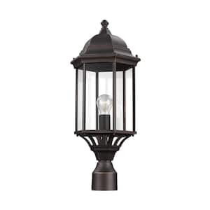 Sevier 1-Light Outdoor Antique Bronze Lamp Post Light