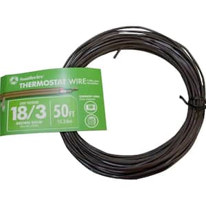 50 ft. 18/3 Brown Solid CU CL2 Thermostat Wire