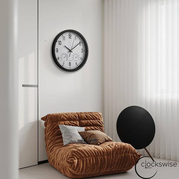 ArtSocket Wooden Wall Clock Silent Non-Ticking, Blue Green