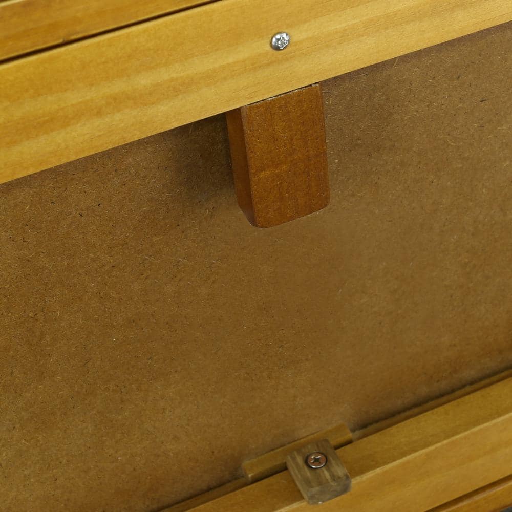 Kennedy 20" Warm Brown Solid Wood End Table with Concealed Storage