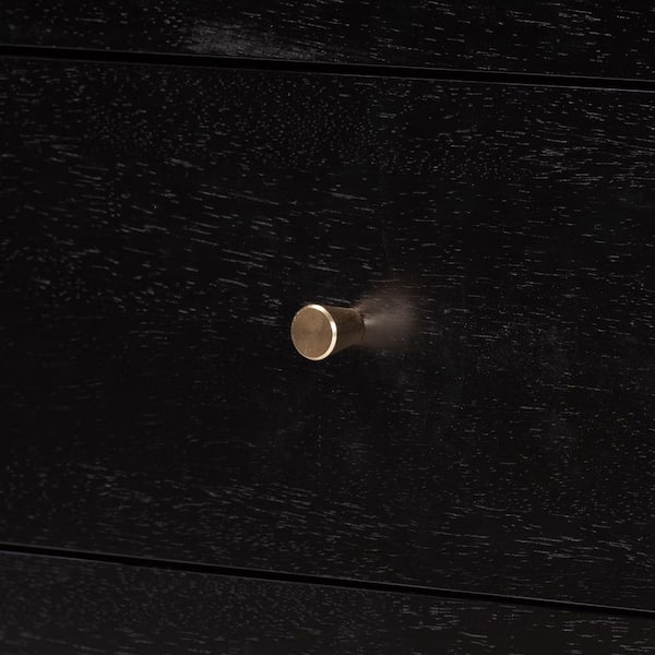 Baxton Studio Lucera Black 6-Drawer 49.8 in. Dresser 257-14128-HD