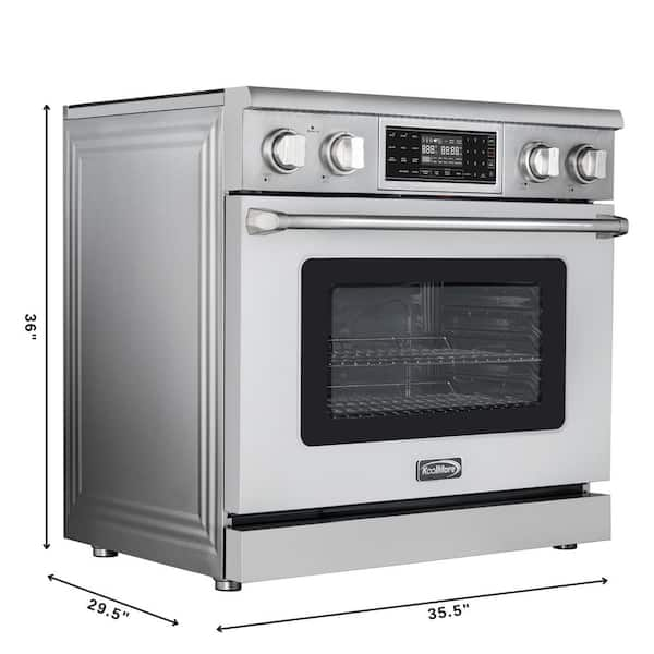 36 inch Professional All-Electric Range Stainless Steel with Legs, 4.3 cu.ft. KM-FR36EE-SS Koolmore