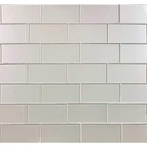 Forever White 3 in. x 6 in. Glossy Glass Peel and Stick  Subway Wall Tile (10.5 sq. ft./Case)