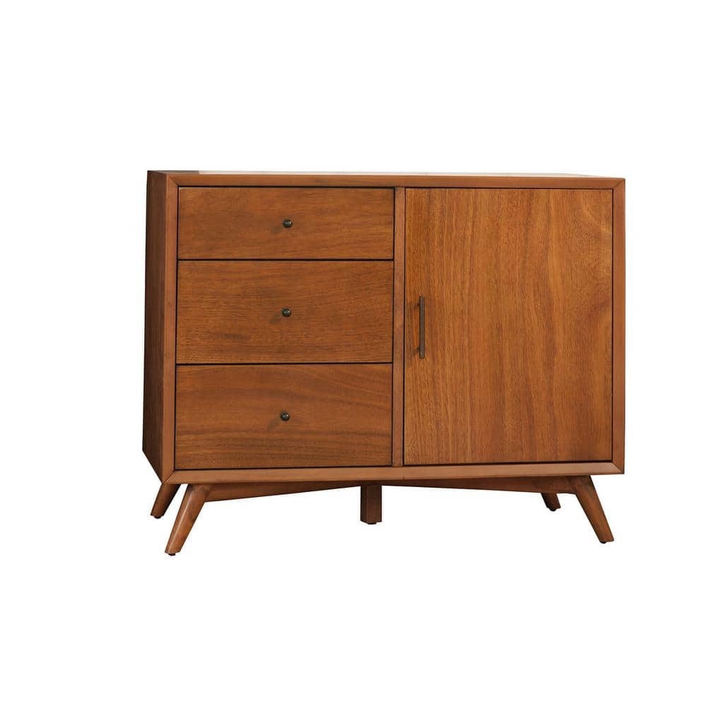 Acorn Brown 40" Mahogany Solid Wood Mid-Century Accent Cabinet
