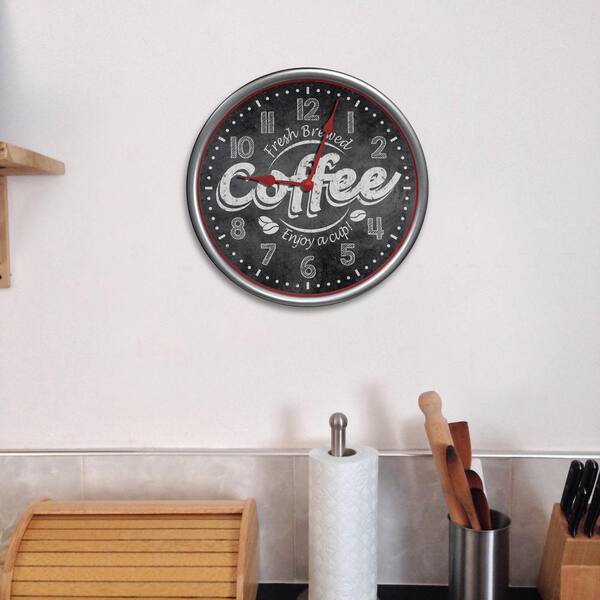 Westclox 12 in. Coffee Wall Dial Wall Clock
