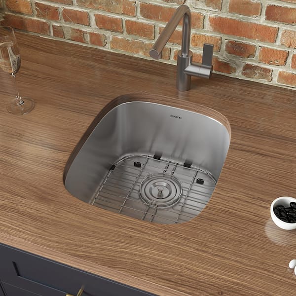 Parmi 15 in. Undermount Single Bowl 16-Gauge Stainless Steel Bar Prep Kitchen Sink with Gently Rounded Corners