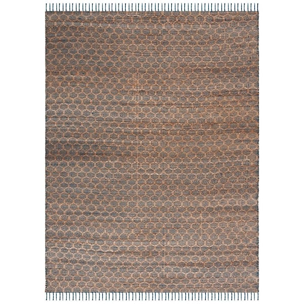 Cape Cod 8 ft. x 10 ft. Navy/Natural Trellis Lattice Area Rug