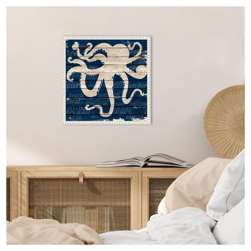 Nautical Octopus Print on Canvas with Quote, 16 x 16-in.