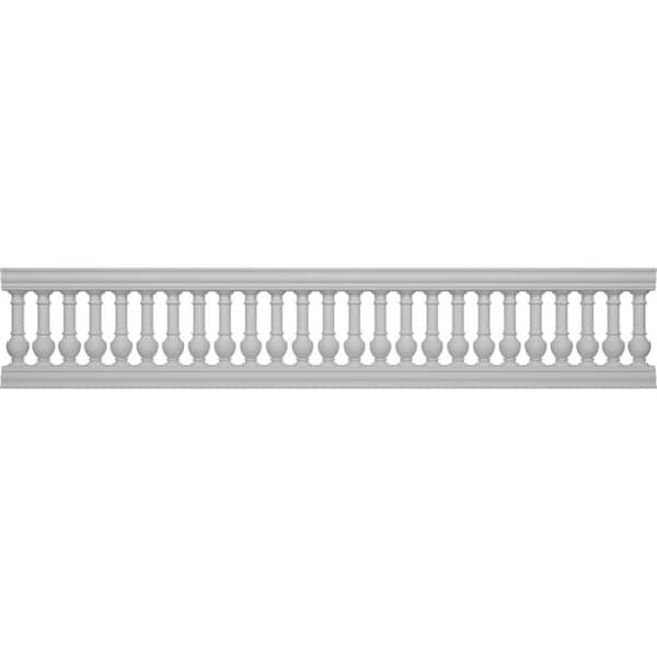 Ekena Millwork Fiberthane York Balustrade 156 in. L x 32 in. H Fiberglass Railing Kit