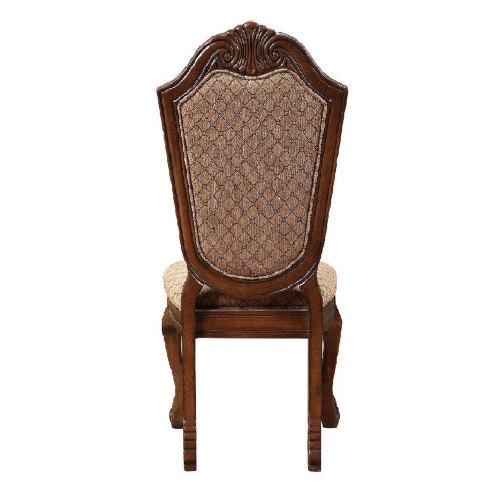 Chateau De Ville High Back Brown Upholstered Side Chair Set