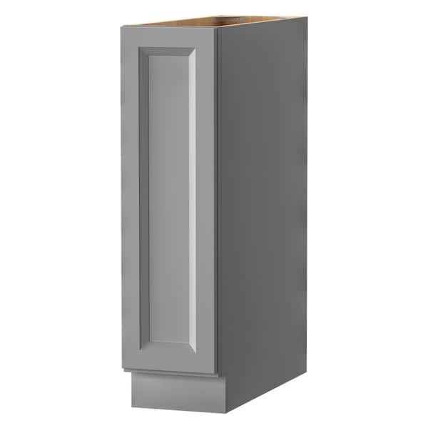 Keyport Shaker 9 in. W x 24 in. D x 34.5 in. H in Charcoal Plywood Tool-Free Ready To Assemble Base Kitchen Cabinet