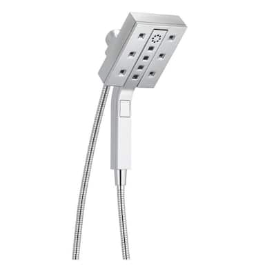 In2ition 4-Spray Patterns 1.75 GPM 4.5 in. Wall Mount Dual Shower Heads in Lumicoat Chrome