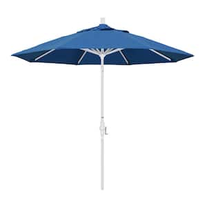 California Umbrella 9 ft. Black Aluminum Pole Market Aluminum Ribs ...