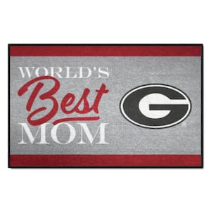 Georgia Bulldogs Red World's Best Mom 19 in. x 30 in. Starter Mat Accent Rug