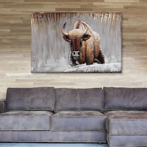 "Buffalo" Mixed Media Iron Hand Painted Dimensional Wall Art