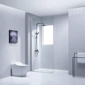 32 in. x 79 in. Frameless Fixed Shower Door in Chrome