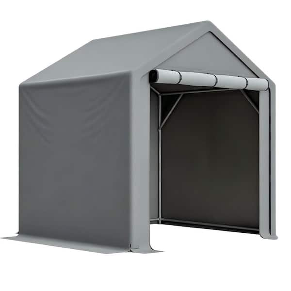 6 ft. W x 6 ft. D All-Season Portable Storage Shed with Mesh Windows and Galvanized Frame (34.8 sq. ft. )