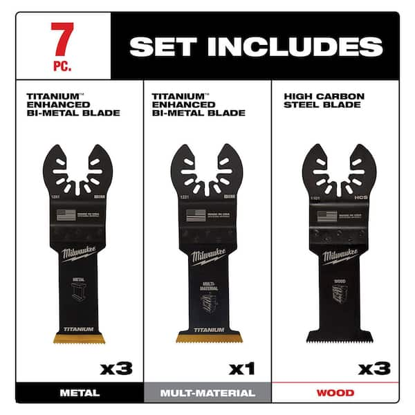 Milwaukee Multi-Tool Oscillating Blade Set (7-Piece)