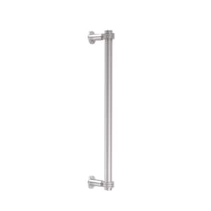 Contemporary 18 in. Back to Back Shower Door Pull with Dotted Accent in Polished Chrome