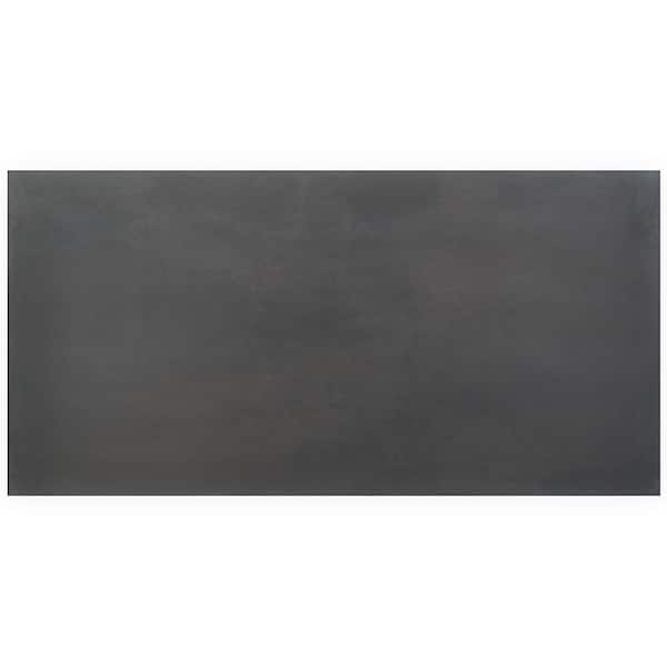 Ivy Hill Tile Forge Black 8 in. x 0.4 in. Matte Porcelain Floor and Wall Tile Sample