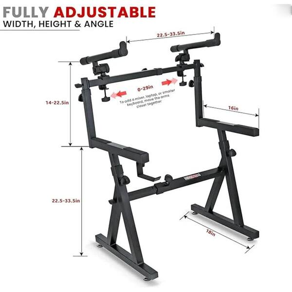 Lukyamzn Keyboard Stand Z Style Adjustable Electric Piano Riser
