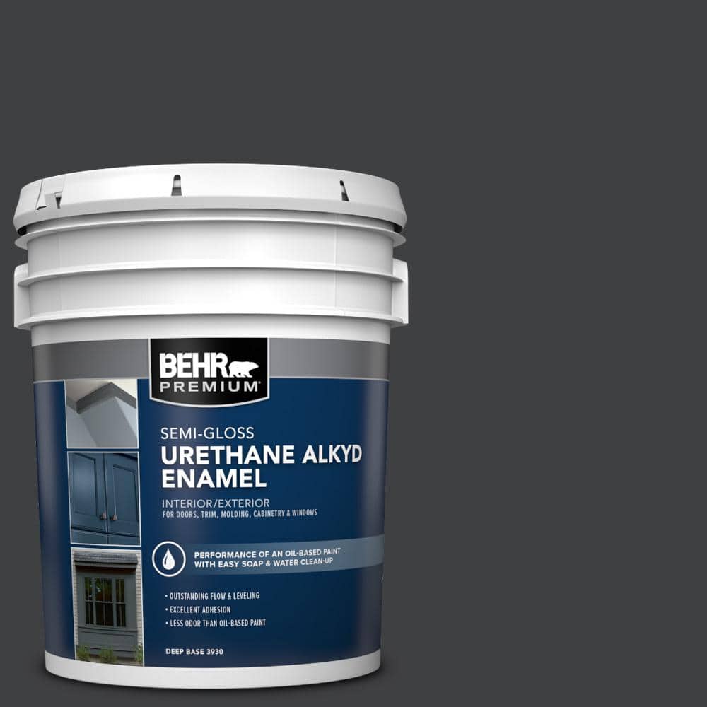 5 gal. Home Decorators Collection #HDC-MD-04 Totally Black Urethane Alkyd Semi-Gloss Enamel Interior/Exterior Paint price history on PriceWatchPro