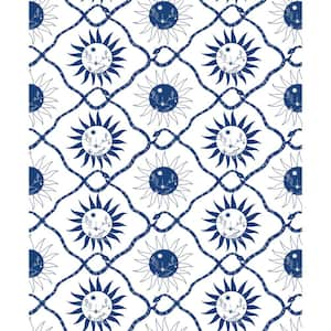 Sol Baltic Blue Vinyl Peel and Stick Wallpaper Roll (Covers 30.75 sq. ft.)