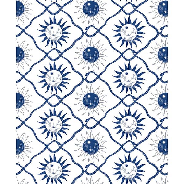 Sol Baltic Blue Vinyl Peel and Stick Wallpaper Roll (Covers 30.75 sq. ft.)