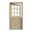 30 in. x 80 in. 9 Lite Unfinished Wood Prehung Left-Hand Inswing Dutch Back Door with AuraLast Jamb and Brickmold