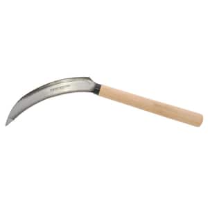 Harvest Knife/Weeding Sickle with Wood Handle 65 in. Serrated Steel Blade (Box of 3)