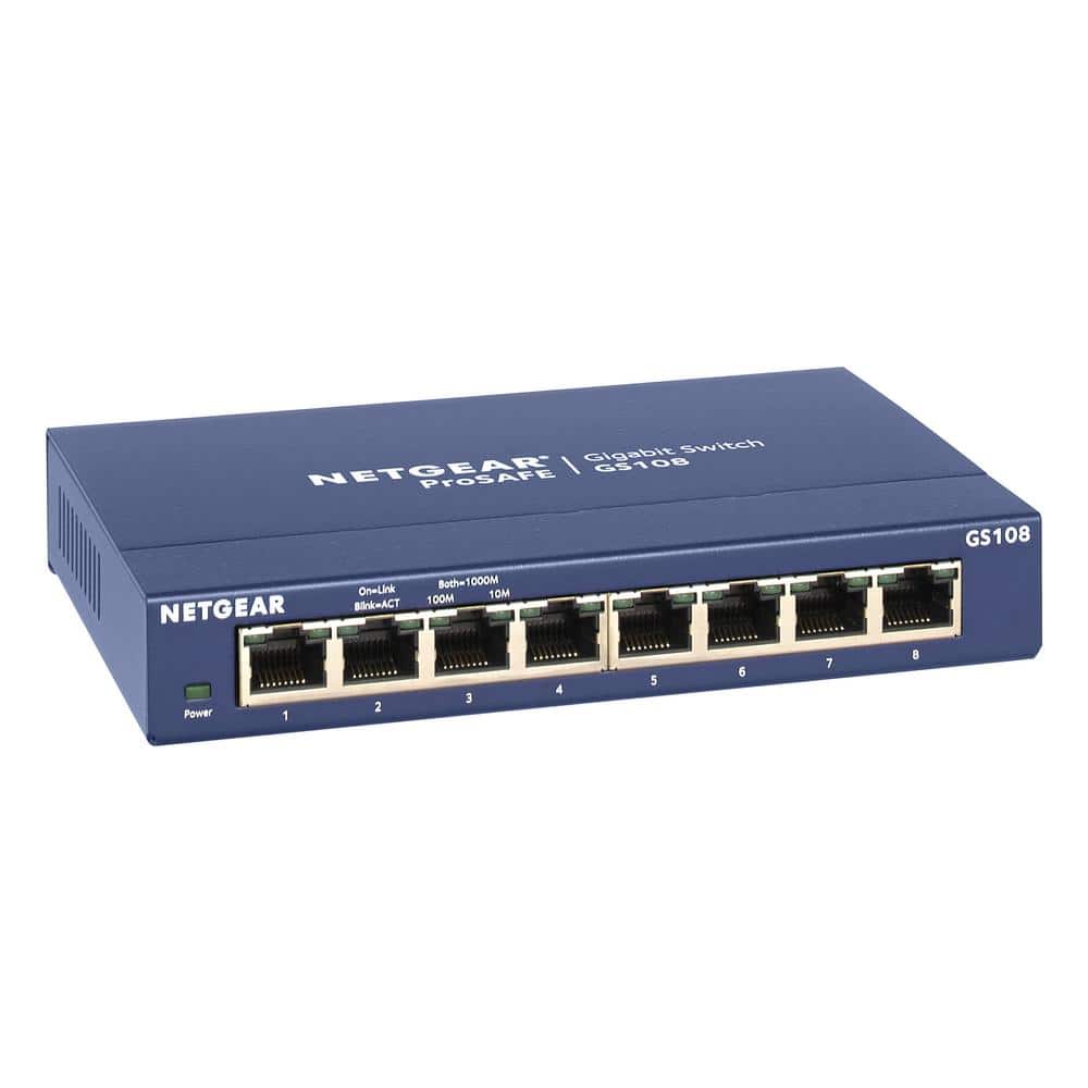 2 Port RJ45 Network Switches 1000Mbps Gigabit Network Distributor