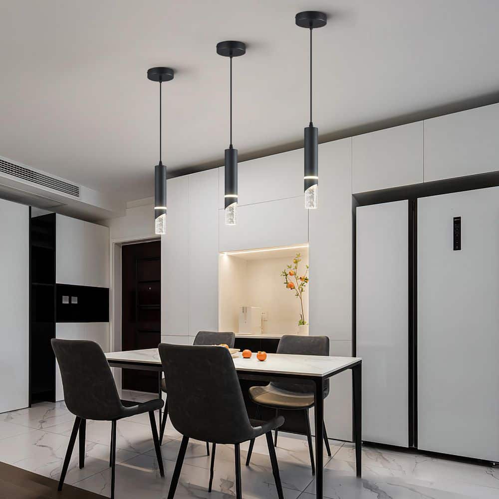 Home Lighting 6W Black 1-Pack Modern Crystal Integrated LED Pendant Light Over Sink for Kitchen Island(JP-3126) price history on PriceWatchPro