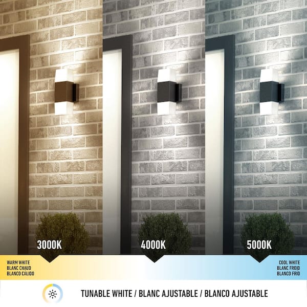 Artika Lenox Black Modern 3 CCT Integrated LED Exterior Hardwired