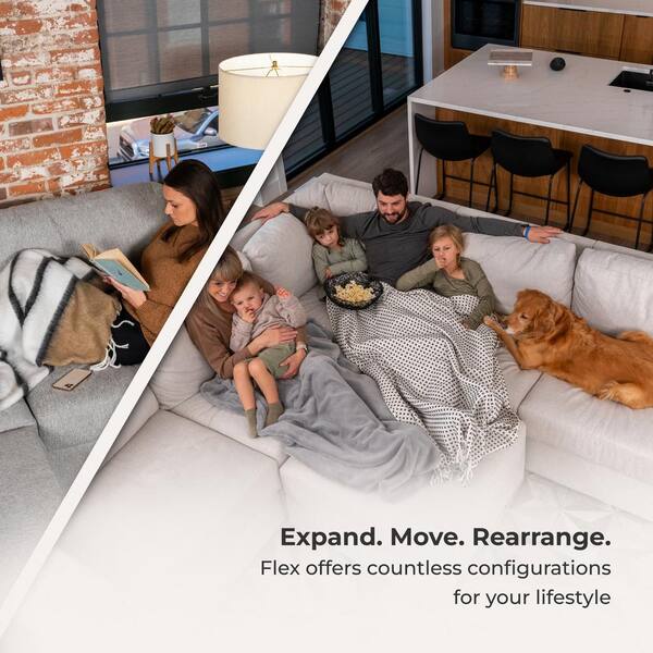 FLEXSTEEL Flex 133 in. W Straight Arm 6-piece Performance