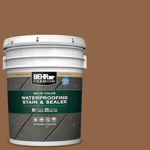 5 gal. #SC-115 Antique Brass Solid Color Waterproofing Exterior Wood Stain and Sealer
