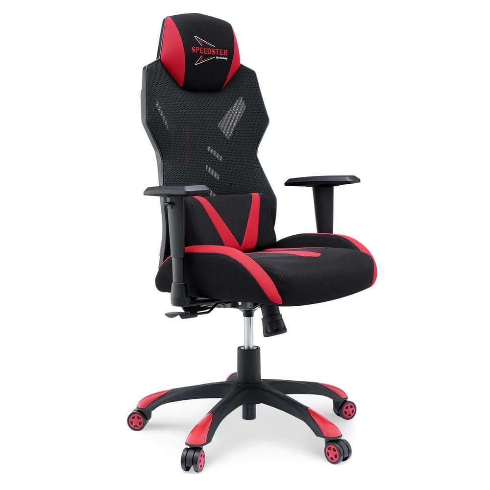 MODWAY Speedster Mesh Gaming Computer Chair in Black Red EEI-3901-BLK ...