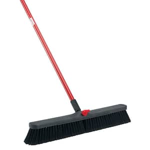 24 in. Smooth Surface Push Broom Set