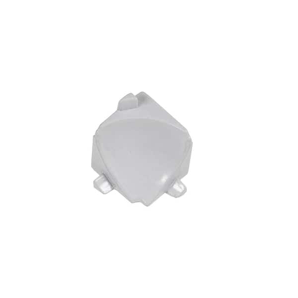 T-COVE 0 in. D x  0.63 in. W x 0 in. L Connection Wall/Flr Int Crnr Aluminum Pwdr Ctd White Molding and Transition Trim