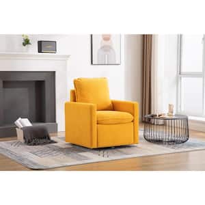 Yellow Velvet 360° Swivel Accent Sofa Chair for Living Room
