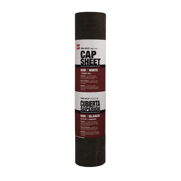 GAF Tri-Ply SBS Granular Cap sheet 3 in. x 32.25 ft. (100 sq. ft. Net) Membrane Roll for Low Slope Roofs in White