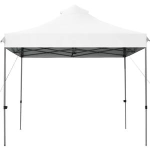 10 ft. x 10 ft. White Pop-Up Canopy with Carry Bag
