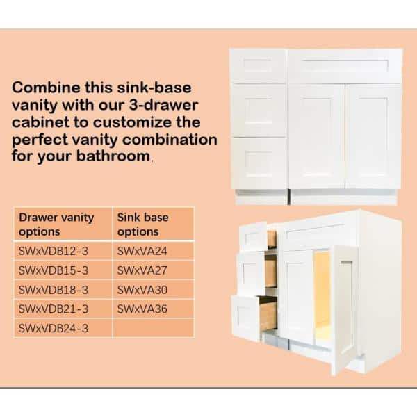  Iwell Under Sink Storage Cabinet with 2 Doors and