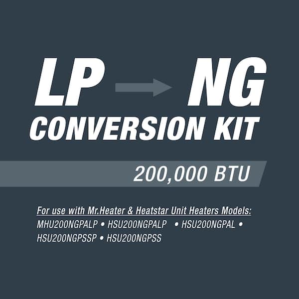 200,000 BTU LP to NG Conversion Kit