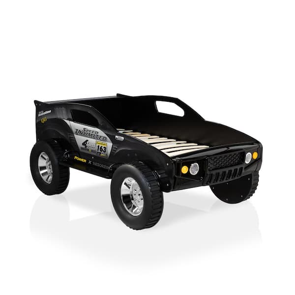 Furniture of America Andres Black Twin Offroad Car Bed
