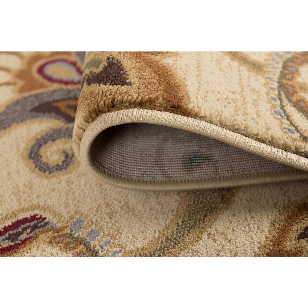 Ivory Floral Synthetic Tufted Rectangular Area Rug