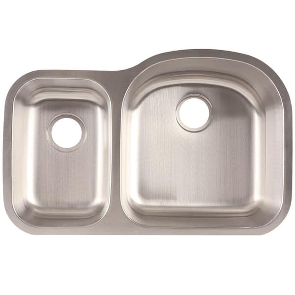 Franke Undermount Stainless Steel 31.56.in 0-Hole Double Bowl Kitchen Sink