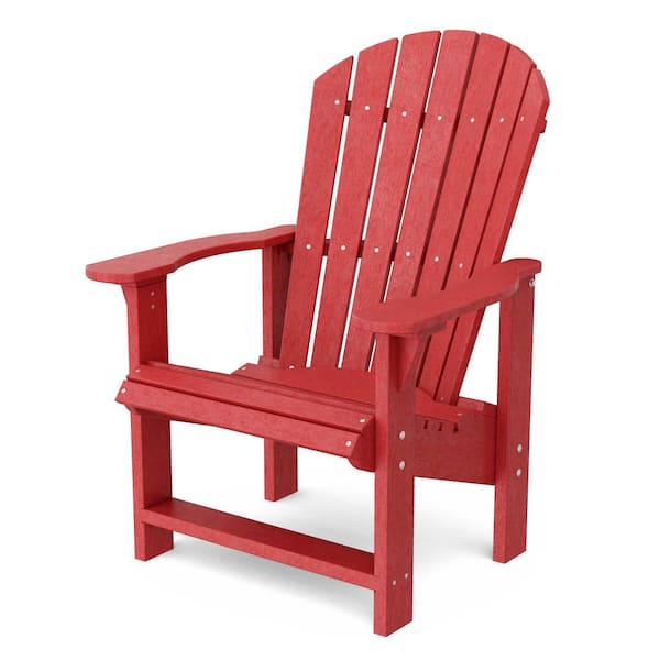 Wildridge Heritage Cardinal Red Plastic Outdoor Upright Adirondack Chair