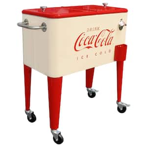 60 Qt. Cream Coca-Cola Cooler