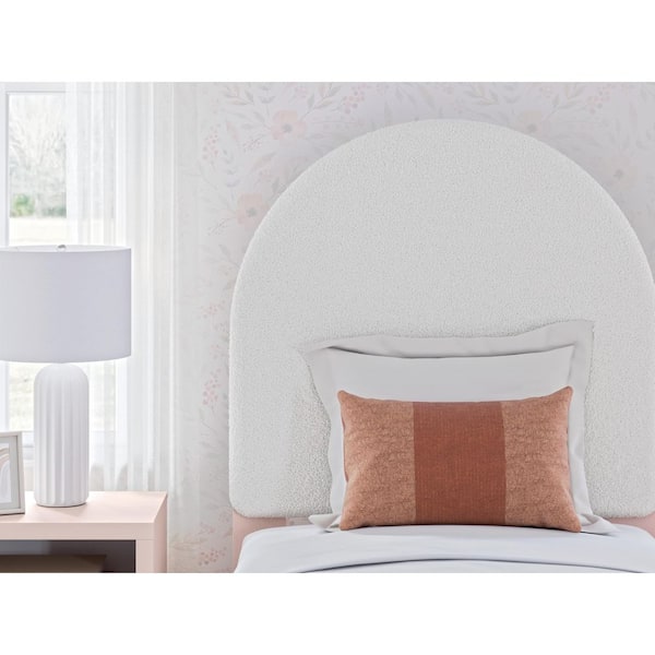 Wistenpine Pink Twin Standard Upholstered Panel Headboard