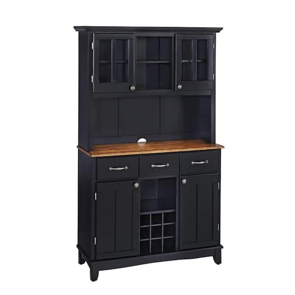 HOMESTYLES Black Buffet with Hutch